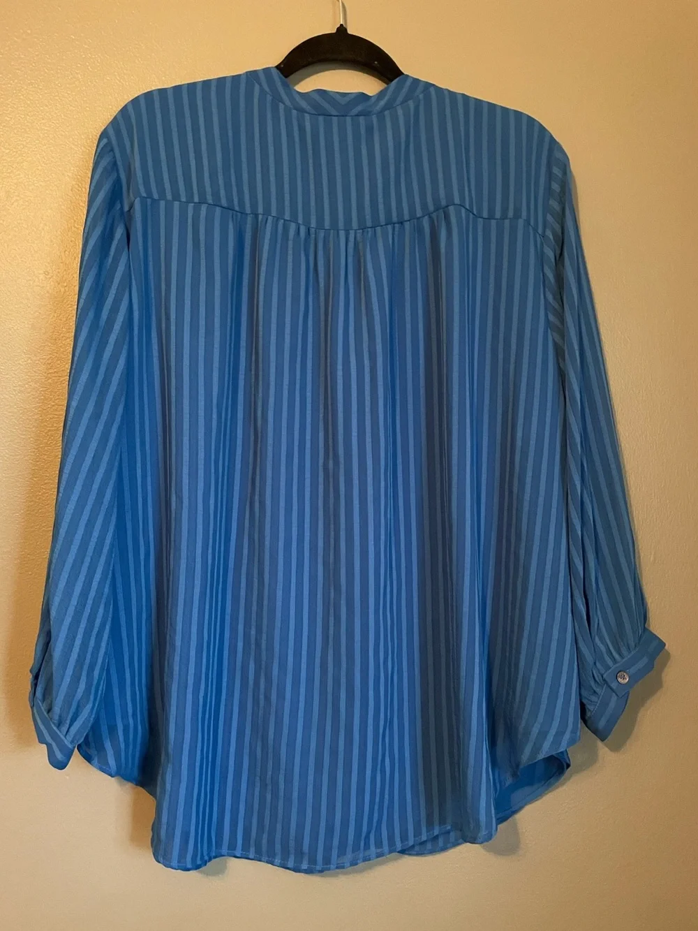 NWT Vince Camuto Sz 3X Womens Blue Striped Blouse Dress Top Shirt Ret $89! - Picture 11 of 11